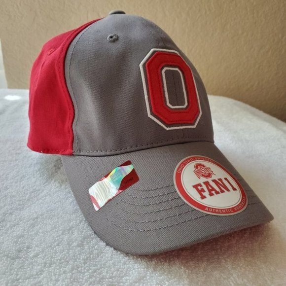 Ohio State FAN 1 Baseball Hat OSFM Red Gray Cap Buckeyes - Picture 6 of 7